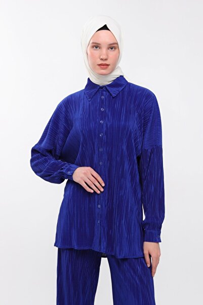 sehatex NİLLS Γυναικείο Παντελόνι Πλισέ Πουκάμισο NİLLS00001