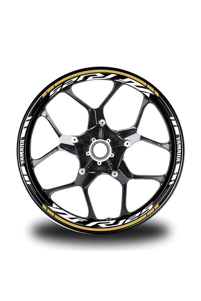 rez Neon Yellow Yamaha Mt 09 Team Wheel Rim Sticker Label