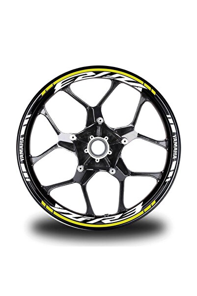 Generic Brand ملصق لاصق لعجلة Yamaha YZF R3 باللون الأصفر النيون