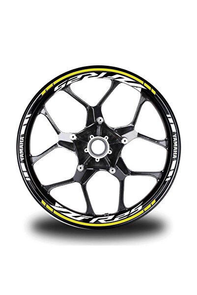 pınaxar Sarı Yamaha YZF R25 Takım Jant Sticker Etiket Su-Nem Dayanıklıı