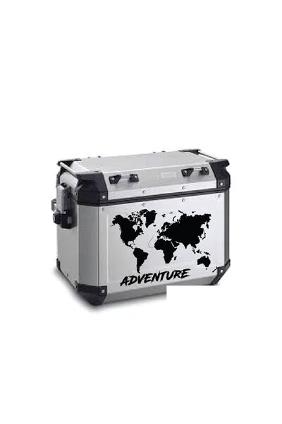 BİLGİMOLA World Map Pattern Motorcycle Bag Sticker Sticker Model