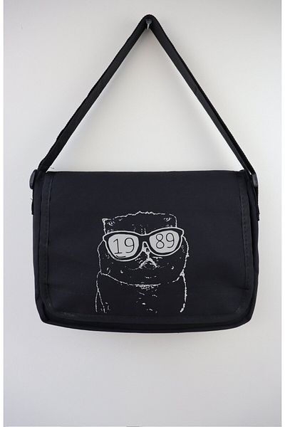 Fuddy Moda Geantă Messenger Imprimată Cat 1989, Geantă de umăr unisex cu imprimeu Taylor Swift