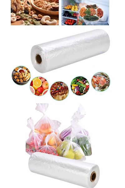 Özkan Ambalaj Temizlik Rulo Market Manav Ekmek Poşeti Büyük Boy 200'lü Rulo 3 Adet