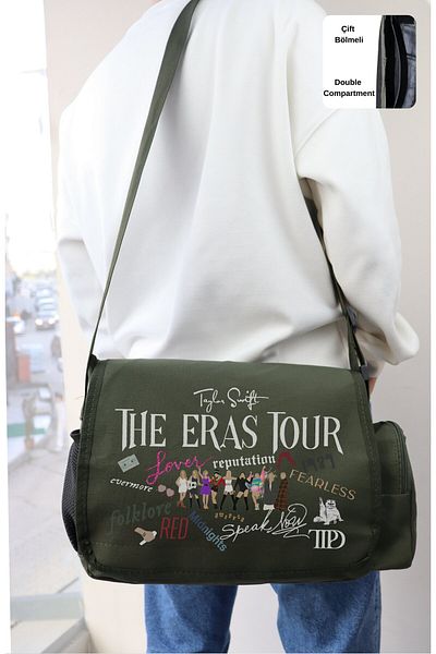 Fuddy Moda The Eras Tour Printed Messenger Bag, Unisex Taylor Swift Printed Shoulder Bag