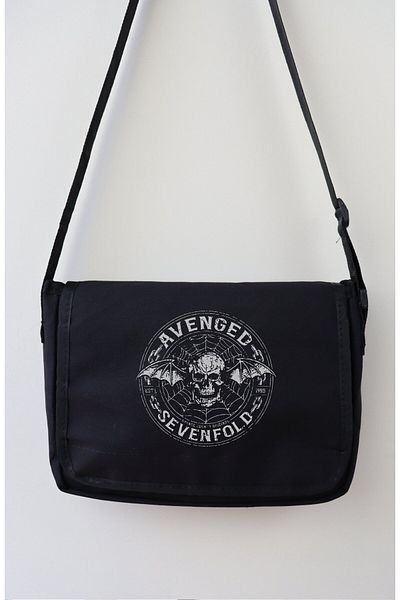Fuddy Moda Geantă Avenged Sevenfold Written Messenger, geantă de umăr unisex cu imprimeu Rock Band