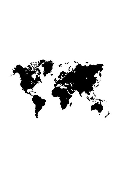BİLGİMOLA World Map Mini Sticker Sticker Model