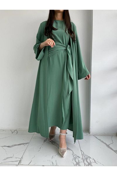 MELEK ARAZ Mint Suzan Abaya Set