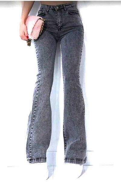 LİMABEL Pantaloni din denim cu picioare evazate afumate Liana Blugi evazați cu talie înaltă (extra confortabili)