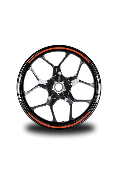 BİLGİMOLA Unwritten Long Short Cut Double Color 16 Piece Wheel Sticker Model