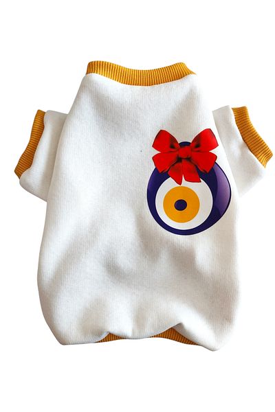 atelyu Cat Dog Suit White Evil Eye Sweatshirt