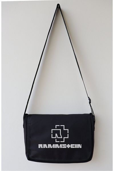 Fuddy Moda Geantă Rammstein Messenger scrisă, geantă de umăr unisex cu imprimeu Rock Band