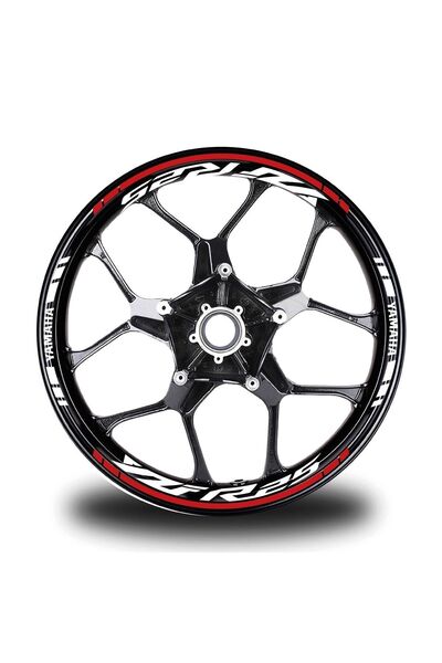habune Kırmızı Yamaha Yzf R25 Takım Jant Sticker Etiket Su-Nem Dayanıklıı