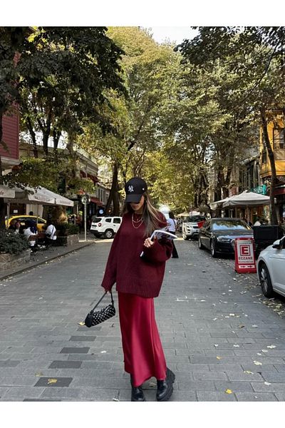 Bak'ap Pulover de bază oversize cu gât crew premium