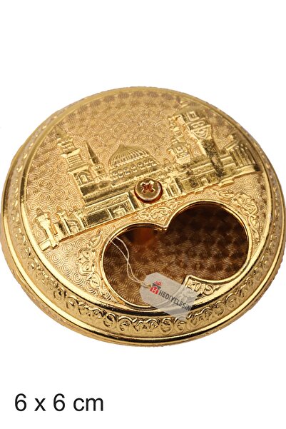 Hediyeleşin Büyük Metal Kokuluk, Esans Kabı, Koku Sürme Kabı, Altın Rengi - 6...