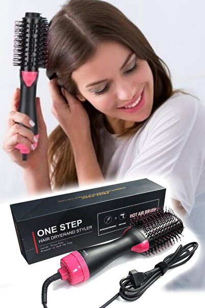 A Professional Step Hair Dryer Brush and Plumping Straightener Curly Comb Ion