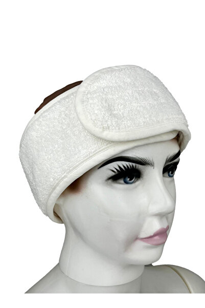 Ellaline Towel Bandana Athlete Headband Hair Makeup Skin Care Spa Gym Fitness 100% Cotton White