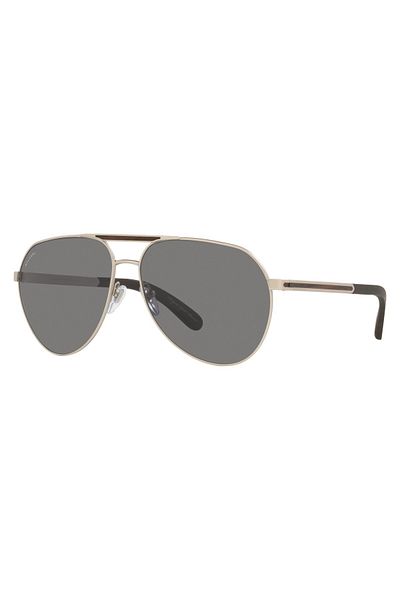 Bvlgari Man Pilot Sunglasses- Bv 5055k - Lense Size:62mm - Matte Silver Plated