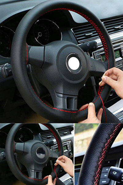 Genel Markalar Ford Connect 2002-2024 Uyumlu Direksiyon Kılıfı Dikmeli Siyah ...