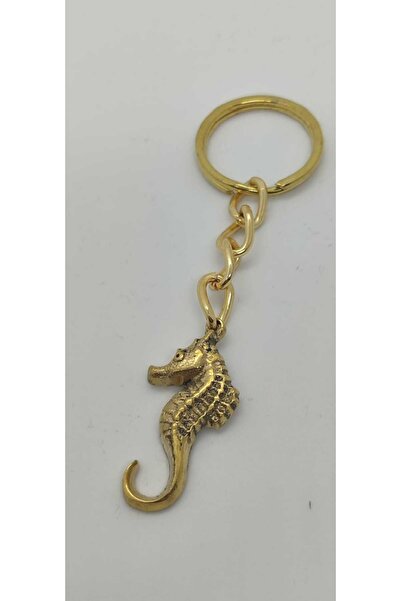 Kalender Döküm سلسلة مفاتيح نحاسية على شكل حصان البحر