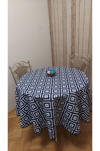 gonk Round,Duck (Liquid Iti̇ci̇,Stain-Proof) Fabric,Tablecloth