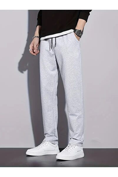 CAONNES GRI Pantaloni de trening din material confortabil, cu croială largă, ...