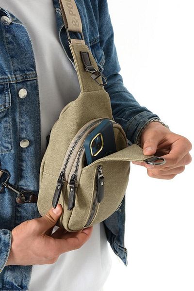 Baginn Мъжка чанта Bady, чанта за гърди, платнена раница, 27*17 см, ежедневна чанта за през рамо