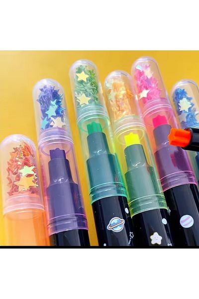 bundle island Highlighter Set with 6 Colors Figure Printing