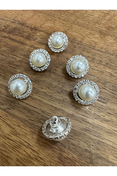 T.T Polnet Button Pearl Jacket Blouse Stone Metal Button