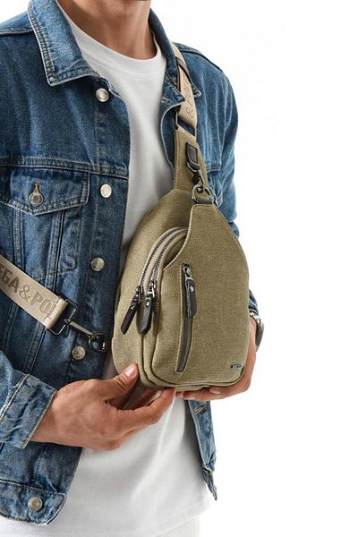 Baginn Мъжка чанта Bady, чанта за гърди, платнена раница, 27*17 см, ежедневна чанта за през рамо