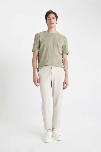 DeFacto C7508 Tailored Fit Basic ίσιο παντελόνι με τσέπες που τεντώνεται σε όλες τις κατευθύνσεις