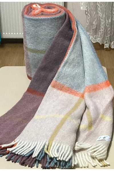 Ewen Tomm Double 100% Wool Blanket (Battal Size)