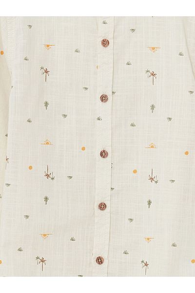 LC Waikiki New Season Judge Collar Printed Boy's Shirt - S53593Z1