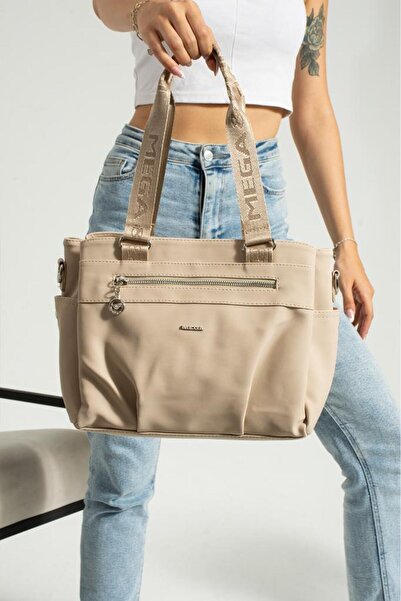 Baginn Веганська шкіряна жіноча сумка через плече - 35*25 см, з поперечним ре...