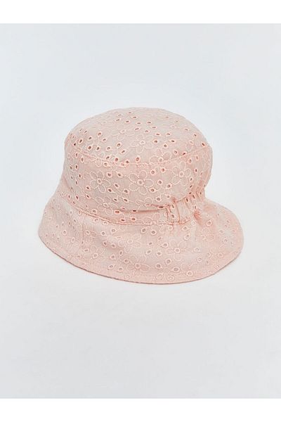 LC Waikiki New Season Flower Embroidered Baby Girl Bucket Hat - S5Bp54Z1