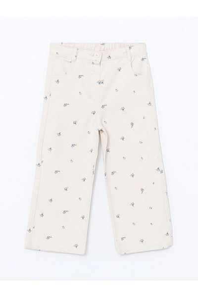 LC Waikiki Elastic Waist Floral Girls' Trousers - S58820Z1
