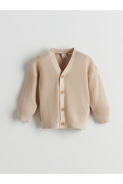 LC Waikiki New Season V-Neck Baby Boy Knitwear Cardigan - S59148Z1