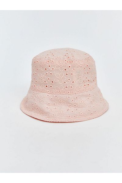 LC Waikiki New Season Flower Embroidered Baby Girl Bucket Hat - S5Bp54Z1
