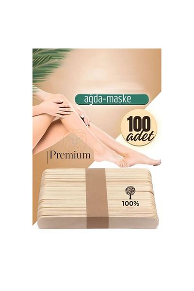 ModaCar 100 Pcs Large Wooden Mask and Waxing Spatulas