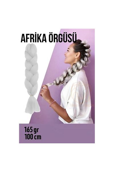 ModaCar African Braiding Rasta 100 cm 165 Gr White