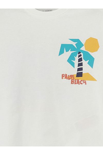 LC Waikiki New Season Crew Neck Printed Boys T-Shirt - S5Cl09Z1