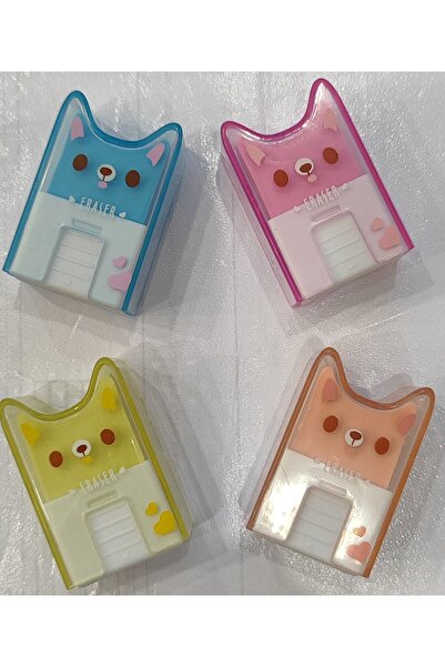 bundle island Set de 4 gumă de șters microcolorată - cu capac, S0041