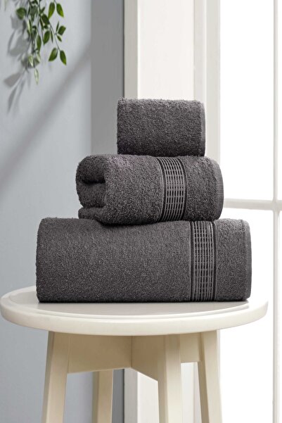 sternen glanz Набір з 3 бавовняних рушників для ванної кімнати Ezgi