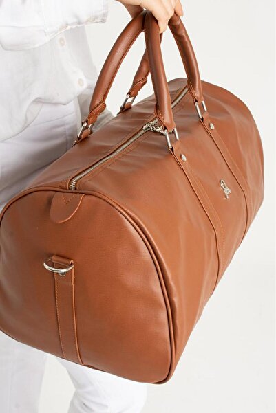 Baginn Seyehat Spor Çantası 38 Lt Kabin Boy Valiz 48*35 Cm El Valizi Vegan Deri Unisex 48*35 Cm Suni Deri