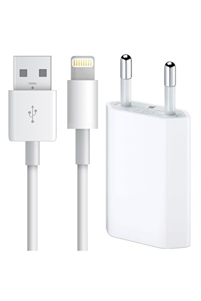 Orjinal Apple iPhone 5s 6s Uyumlu Şarj Cihazı Seti Adaptör + {1 Metre} Kablo 2 Li Set