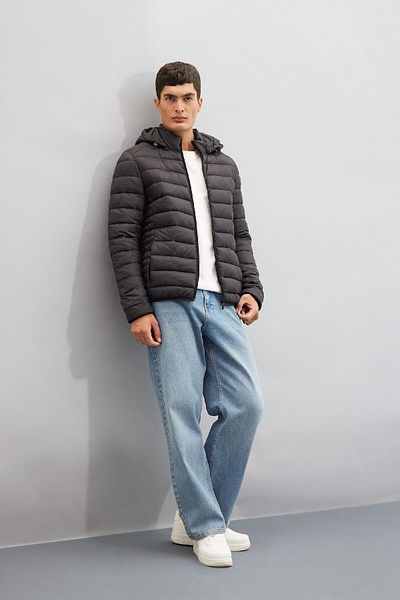 DeFacto Wasserabweisender Slim-Fit-Kapuzenmantel mit Reißverschluss – Doppeltasche N4661az25sp