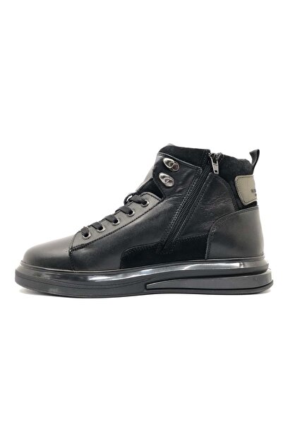 Hammer Jack 102-24897-M Alexis Sneaker Δερμάτινα Casual Ανδρικά Μποτάκια ΜΑΥΡΟ
