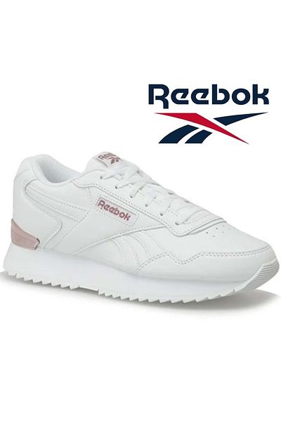 Reebok Unisex Leather Sneakers - Glide Ripple Clip, White