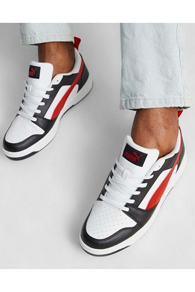 Puma 392328 04 Rebound V6 Low Sports Shoes Black-red