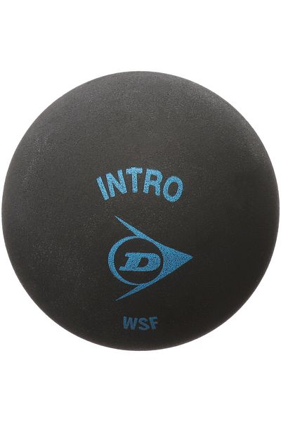 DUNLOP Intero 12x 1bbx Squash Ball - Black, Larger Size, 40% Longer Hang Time, Ideal For Beginners