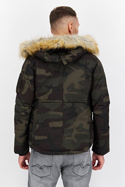 Alpha Industries Men Camouflage Parka Jacket, Olive Combo